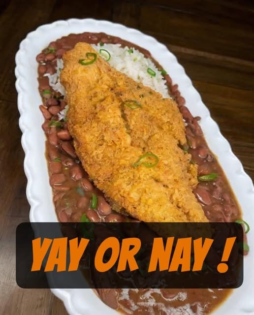Fried Catfish with Red Beans & Rice