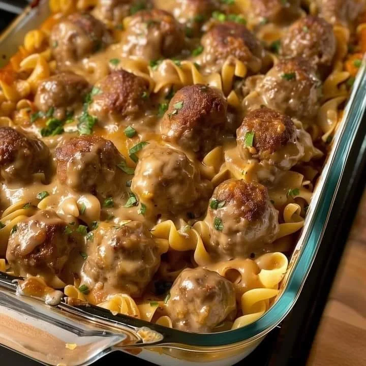 Creamy Meatball Noodle Dish