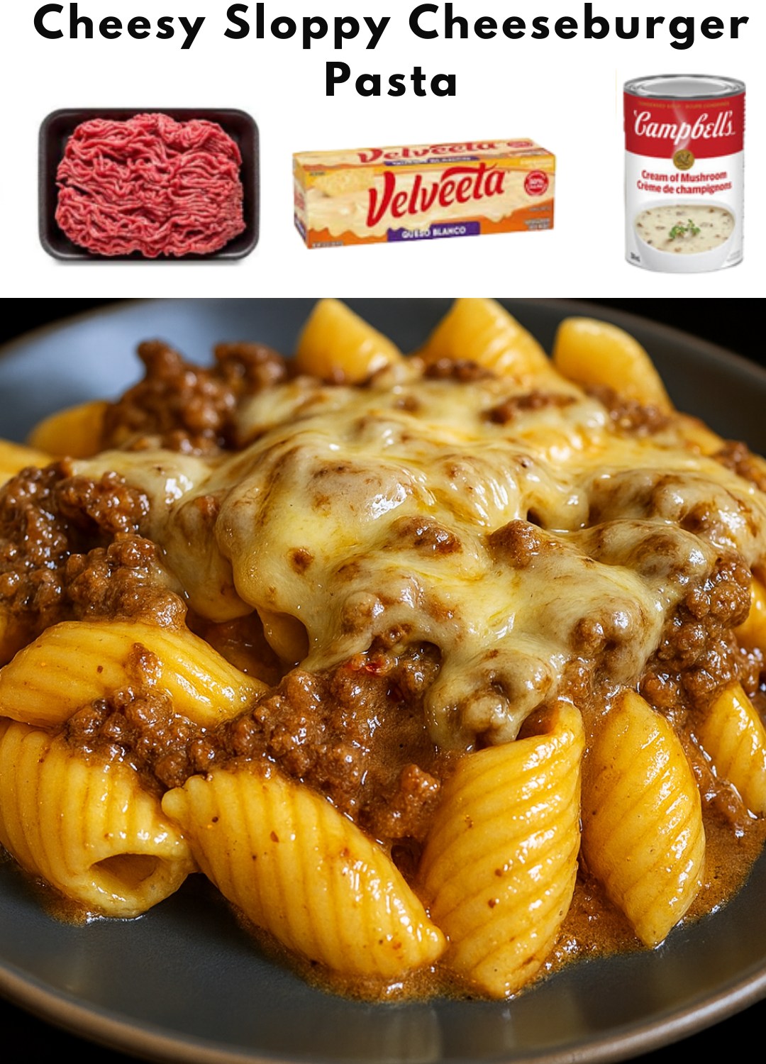 Sloppy Cheeseburger Pasta Recipe 565104509_122240143778144115_4463498283283878353_n