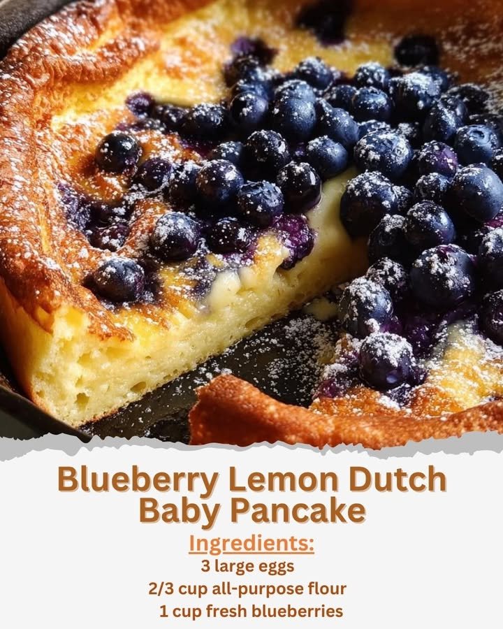 Blueberry Lemon Dutch Baby Pancake