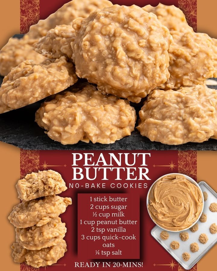 Peanut Butter No-Bake Cookies