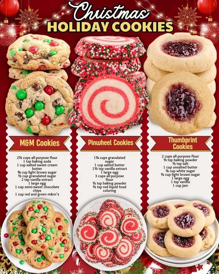 A plate of assorted Christmas cookies decorated for the holiday season.