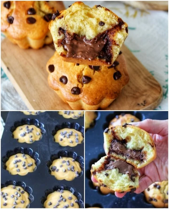Brioche with creamy chocolate filling