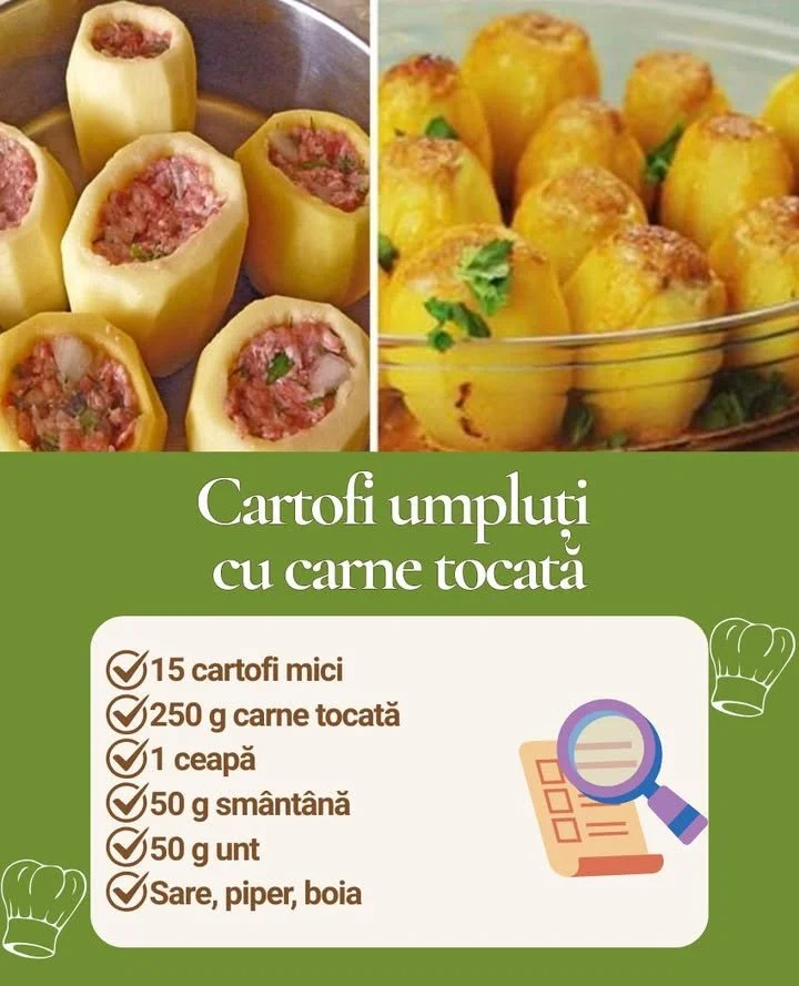 Cartofi umpluți cu carne tocată, o rețetă gustoasă și sănătoasă