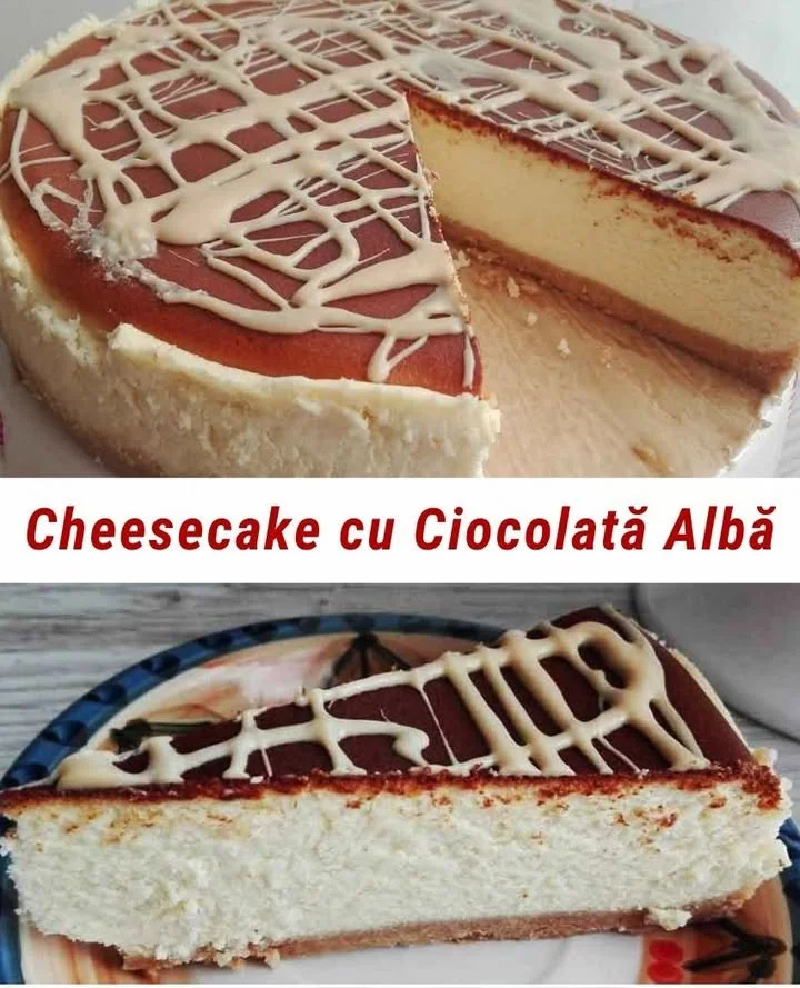 Cheesecake cu ciocolată albă, desert elegant și cremos