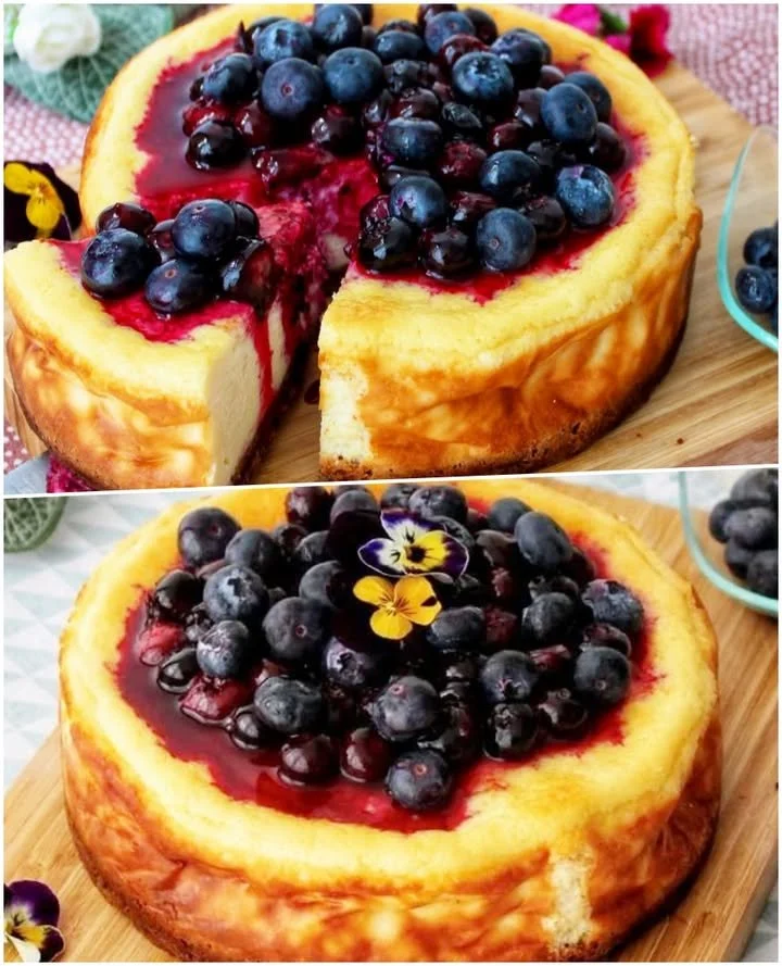 Cheesecake New York cremos cu afine Cheesecake New York cremos cu afine, desert delicios si rafinat