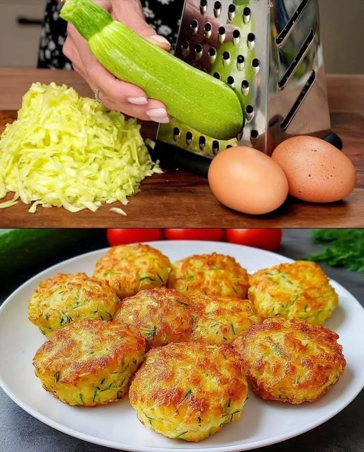 Chifteluțe de dovlecei crocante și apetisante la farfurie