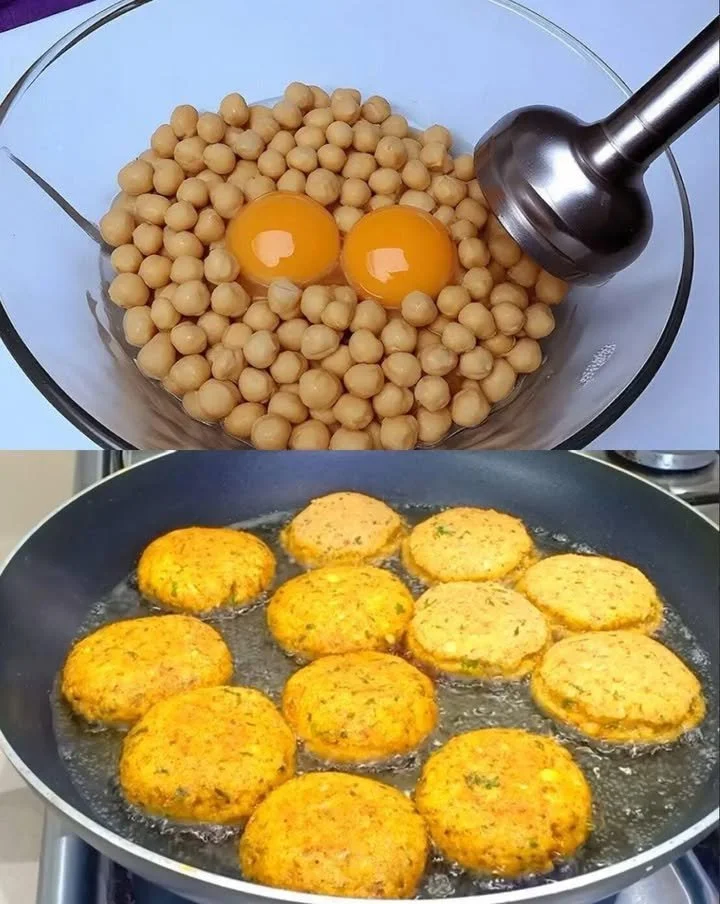 Delicious protein fritters made from chickpeas