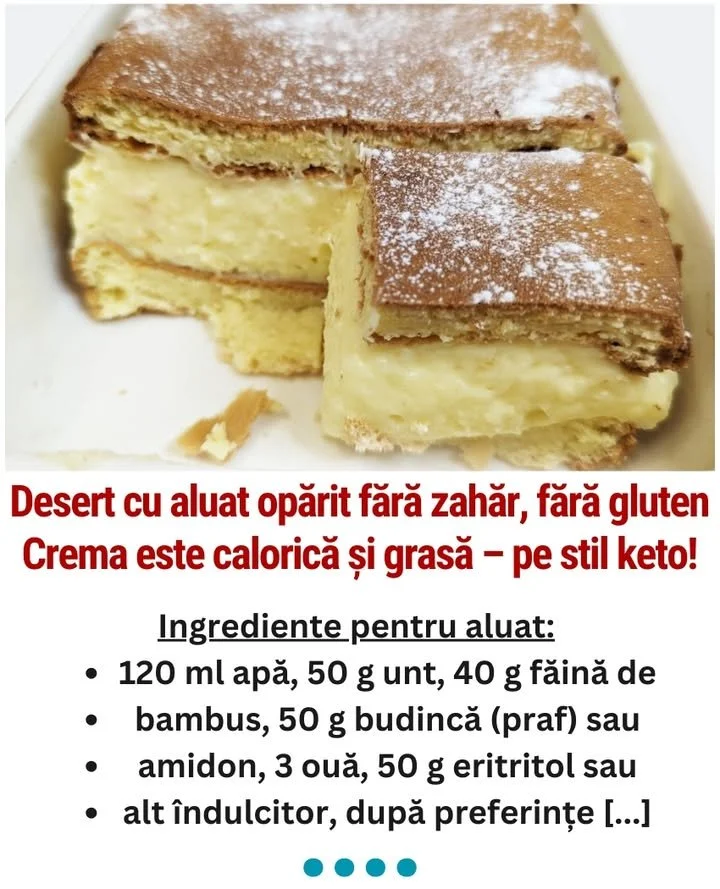 Desert oparit fără zahăr - rețetă delicioasă și sănătoasă
