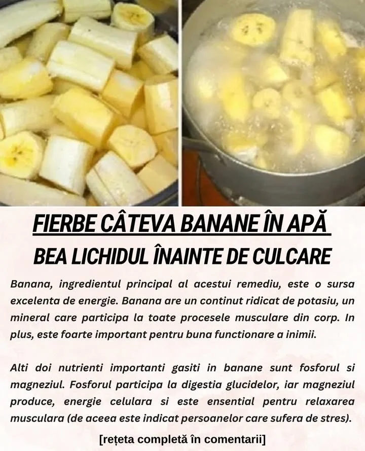 Banane fierte în apă pentru un somn mai bun