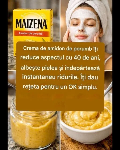 Masca facială cu amidon de porumb