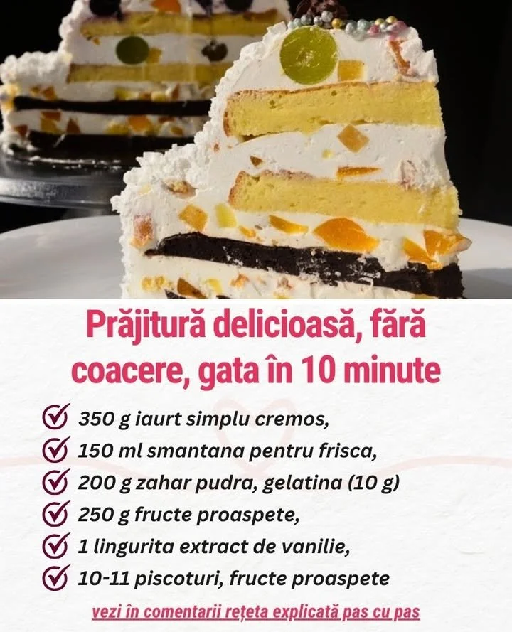 Prăjitură minunată, fără coacere Prăjitură minunată fără coacere, gata de servire
