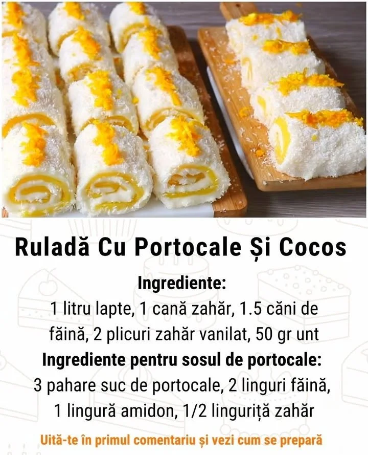 Ruladă cu Portocale și Cocos