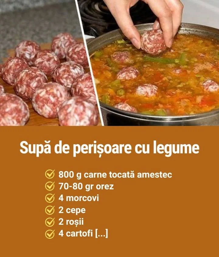 Supă cu legume și perisoare, un preparat sănătos și gustos