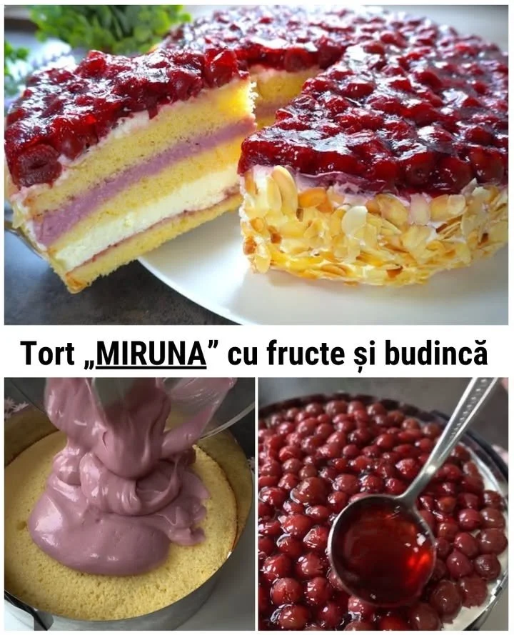 Tort „MIRUNA” cu fructe Tort „MIRUNA” cu fructe proaspete, un desert delicios și colorat