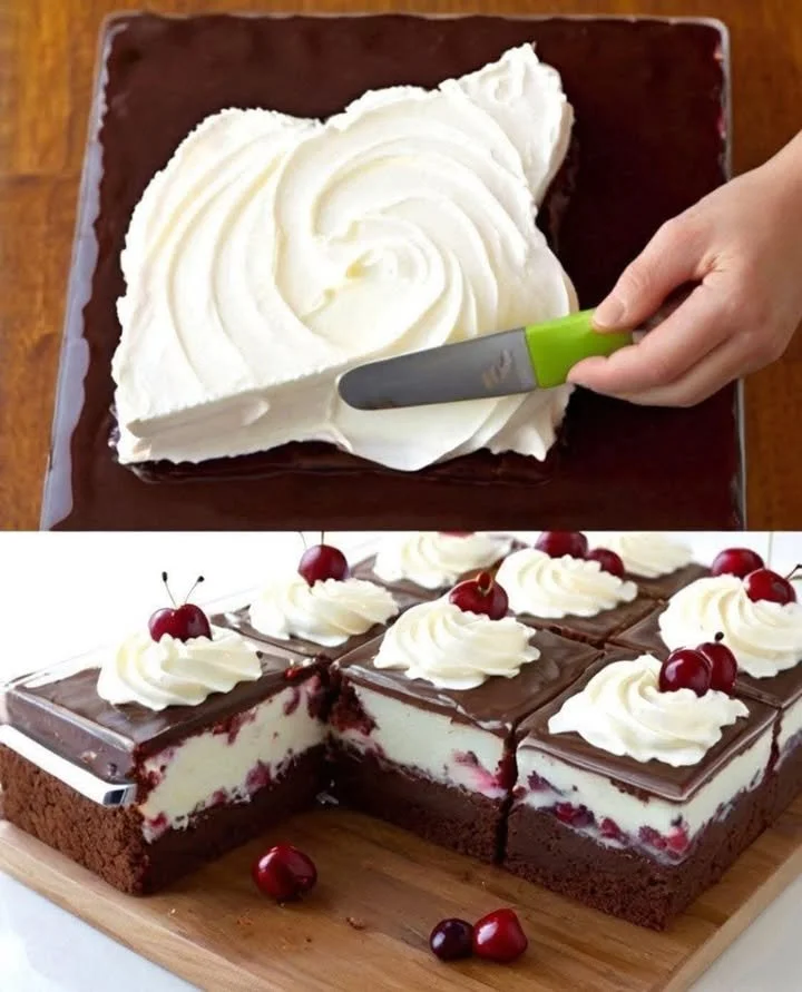 Tort Schwarzwald simplificat Tort Schwarzwald simplificat cu ciocolată și cireșe