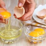 Broken egg shells at the background