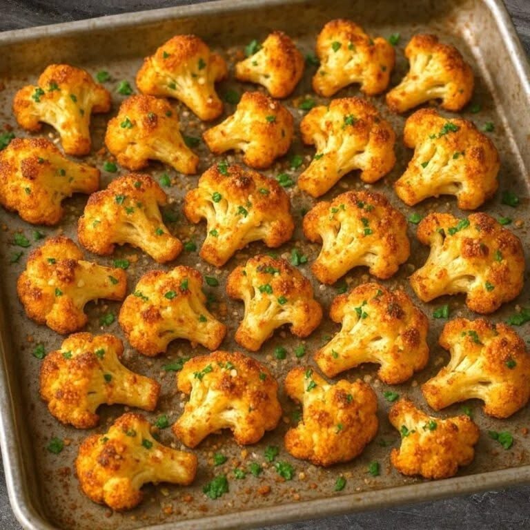 Conopidă crocantă la cuptor cu usturoi și parmezan – O garnitură delicioasă și sănătoasă